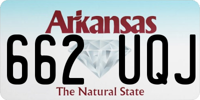 AR license plate 662UQJ