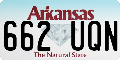 AR license plate 662UQN