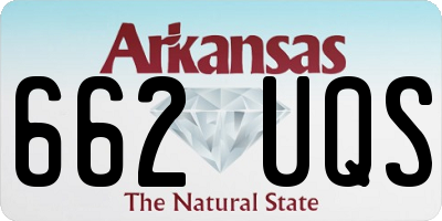 AR license plate 662UQS