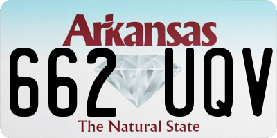 AR license plate 662UQV