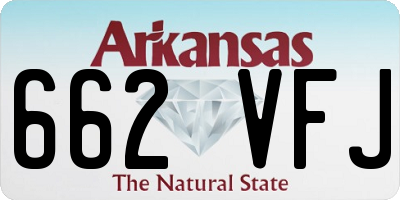 AR license plate 662VFJ