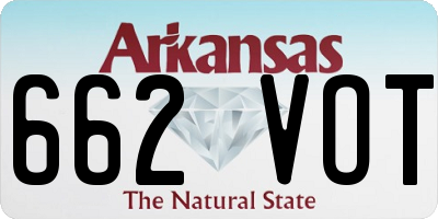 AR license plate 662VOT