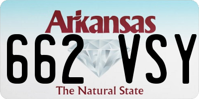 AR license plate 662VSY