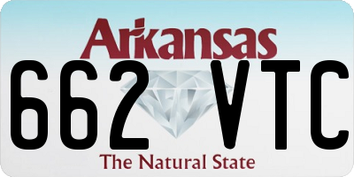 AR license plate 662VTC