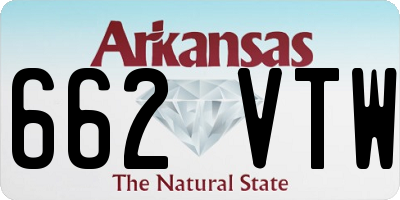 AR license plate 662VTW