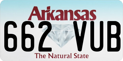 AR license plate 662VUB