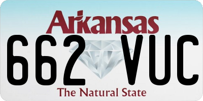 AR license plate 662VUC