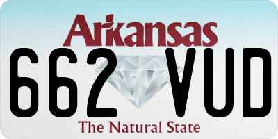 AR license plate 662VUD