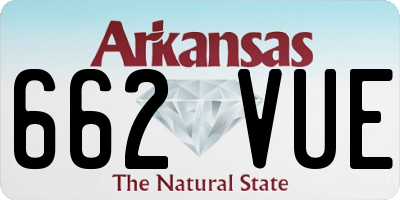 AR license plate 662VUE