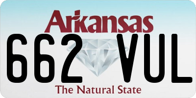 AR license plate 662VUL