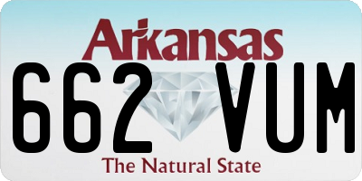 AR license plate 662VUM