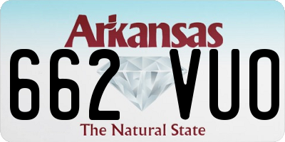 AR license plate 662VUO