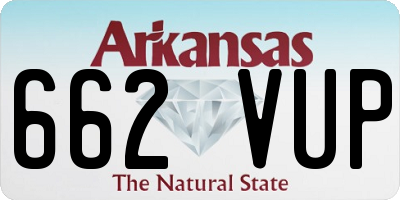 AR license plate 662VUP