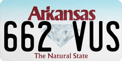 AR license plate 662VUS