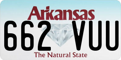 AR license plate 662VUU