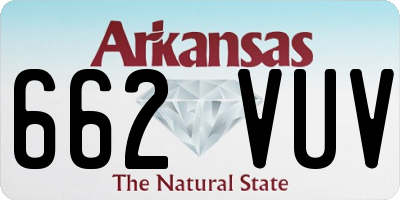 AR license plate 662VUV