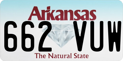 AR license plate 662VUW