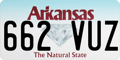AR license plate 662VUZ