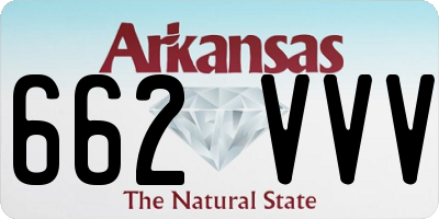 AR license plate 662VVV