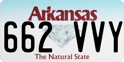 AR license plate 662VVY