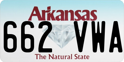 AR license plate 662VWA