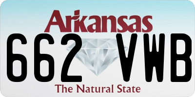 AR license plate 662VWB