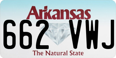 AR license plate 662VWJ