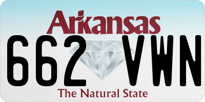 AR license plate 662VWN