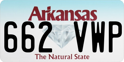 AR license plate 662VWP