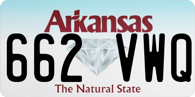 AR license plate 662VWQ