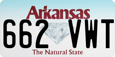 AR license plate 662VWT