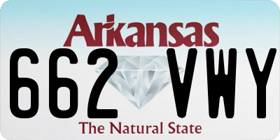 AR license plate 662VWY
