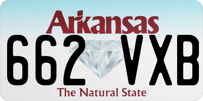 AR license plate 662VXB