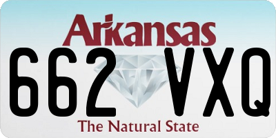AR license plate 662VXQ