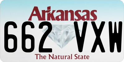 AR license plate 662VXW