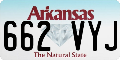 AR license plate 662VYJ