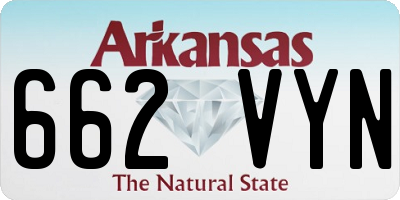 AR license plate 662VYN