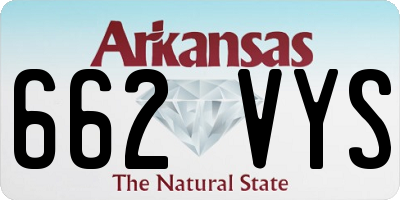 AR license plate 662VYS
