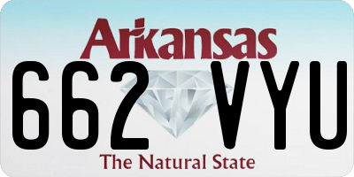 AR license plate 662VYU