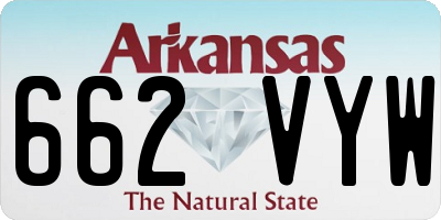 AR license plate 662VYW