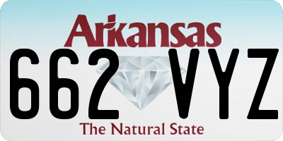 AR license plate 662VYZ