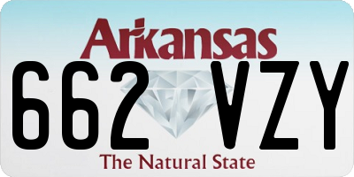AR license plate 662VZY