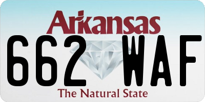 AR license plate 662WAF