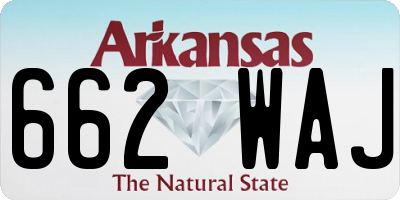 AR license plate 662WAJ