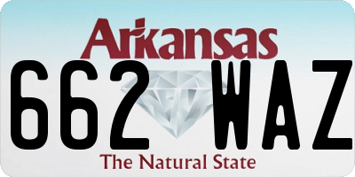 AR license plate 662WAZ
