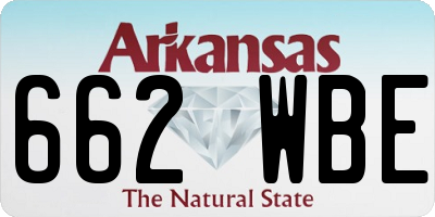 AR license plate 662WBE