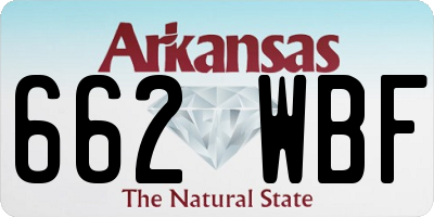 AR license plate 662WBF