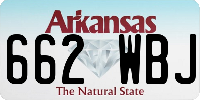 AR license plate 662WBJ
