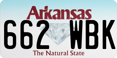 AR license plate 662WBK