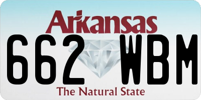 AR license plate 662WBM